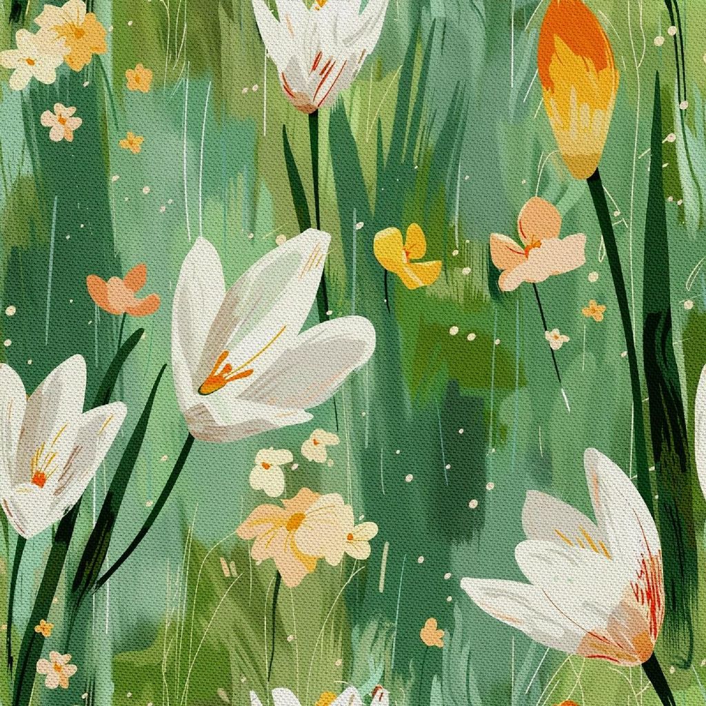 OUTDOOR DEKOSTOFFE OXFORD - Motiv Frühling I DX7539