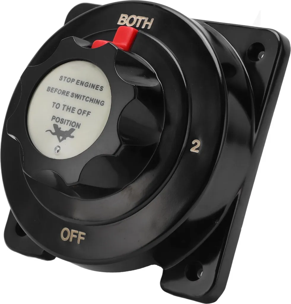Commutateur de batterie 4 positions 250A noir DC6-32V pour camping-car