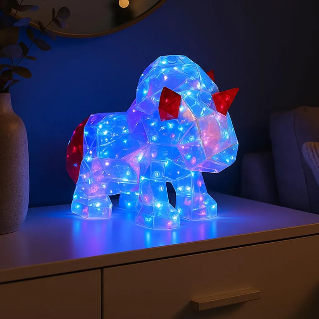 Lampe LED cheval sans pile USB - Solution éclairage déco effet cristal