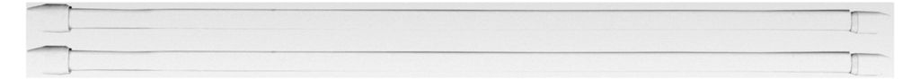 Bistro-Gardinenstange (weiß) im 2er Set - 2 ausziehbare Vitragestangen (80-120 cm)