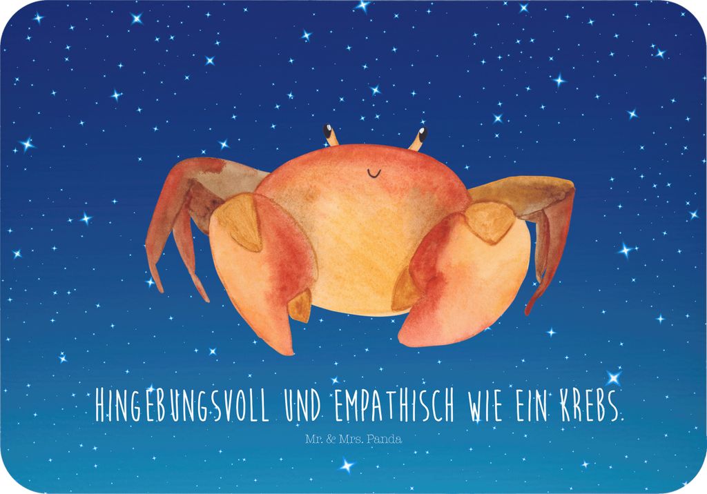 Mr. & Mrs. Panda magnet Sternzeichen Krebs - Sternenhimmel Blau - Geschenk, Meerestier, Krabbe, Krebse, wandmagnet, zettelhalter, Meer, Kühlschran...