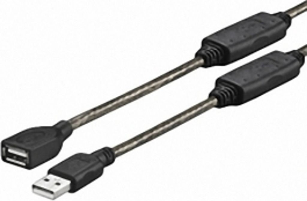 VivoLink PROUSBAAF20 - Kabel USB (20 m, USB A, USB A, 2.0, Stecker / Buchse, Schwarz, Klar)