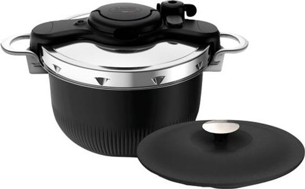Autocuiseur 6l inox noir - Seb - P4810700 - clipso minut Image du produit 