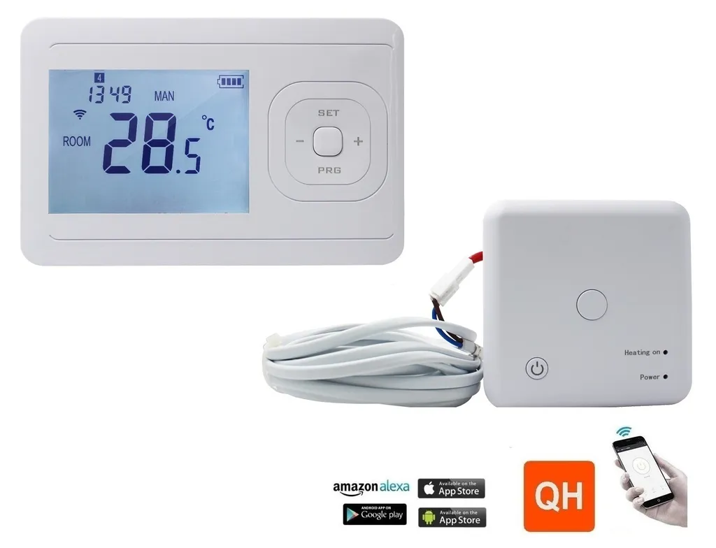 Thermostat WiFi V3 Chauffage au Sol avec Récepteur Sans Fil Connecté