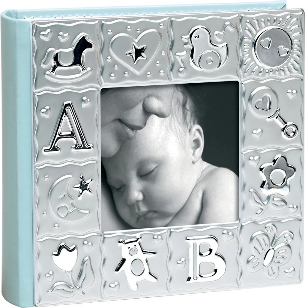 Album memo 100 foto 10x15 cm con cornice blu