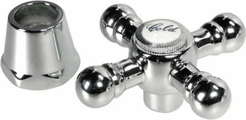 Dpok.e-Retro Manopola Cromata per Rubinetto Acqua Fredda Design Retrò