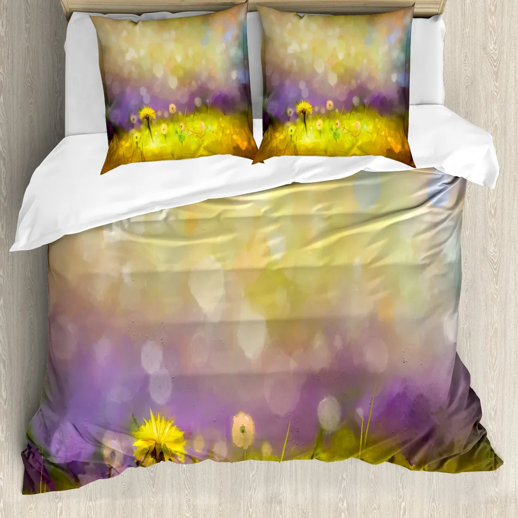 Copripiumino 200x200 ABAKUHAUS Denti di Leone Gialli - Stile e Praticità