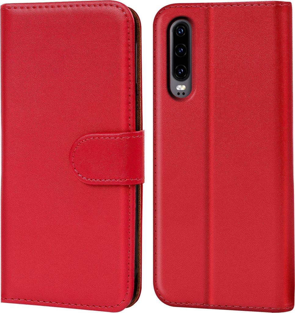 Book Case für Huawei P30 Hülle Flip Cover Handy Tasche