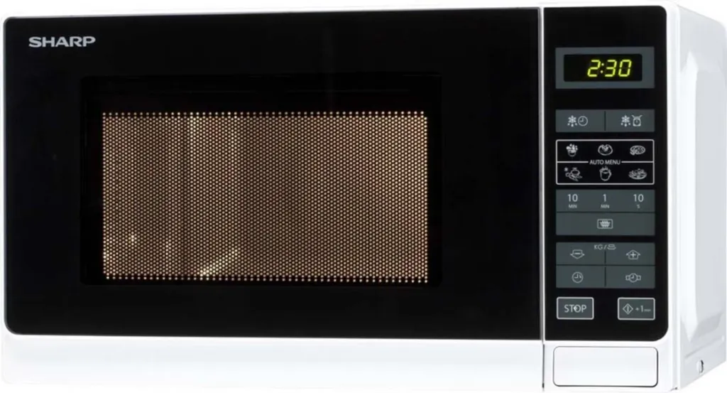 Micro-ondes Sharp R-242 WW avec 8 Programmes Auto et Décongélation Rapide - 5