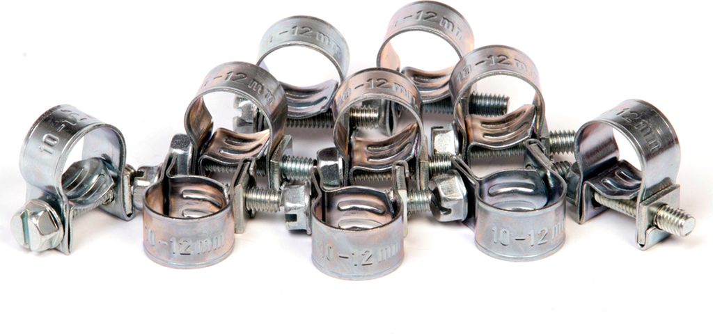 10 x Mini Schlauchklemmen-Sortiment Rundziehende Produktbild 