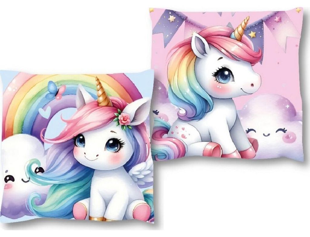 Einhorn Clouds Dekokissen 38x38 cm