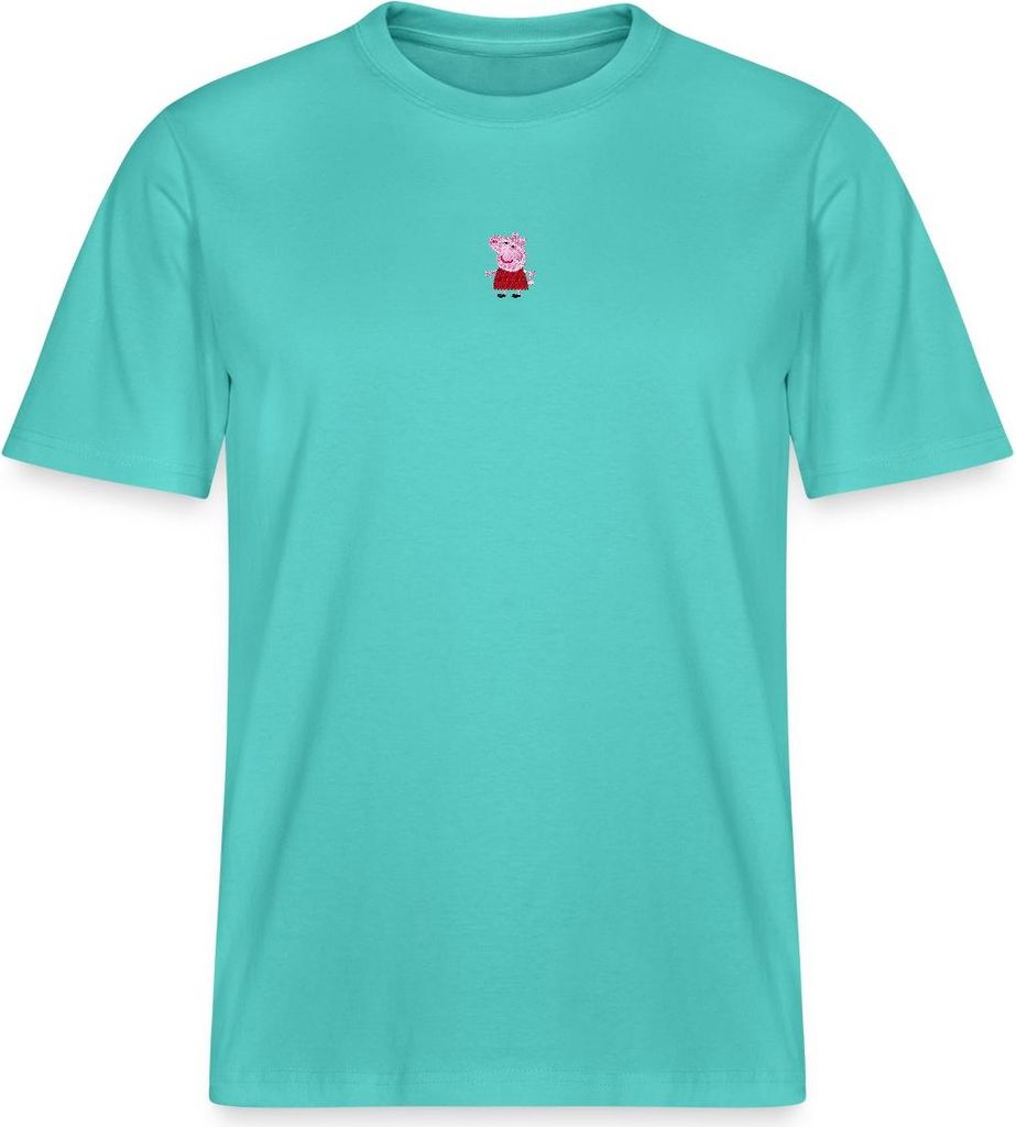 Spreadshirt Peppa Wutz Stick Geschenkidee Relaxed Fit Uni T-Shirt, XXL, Poolblau
