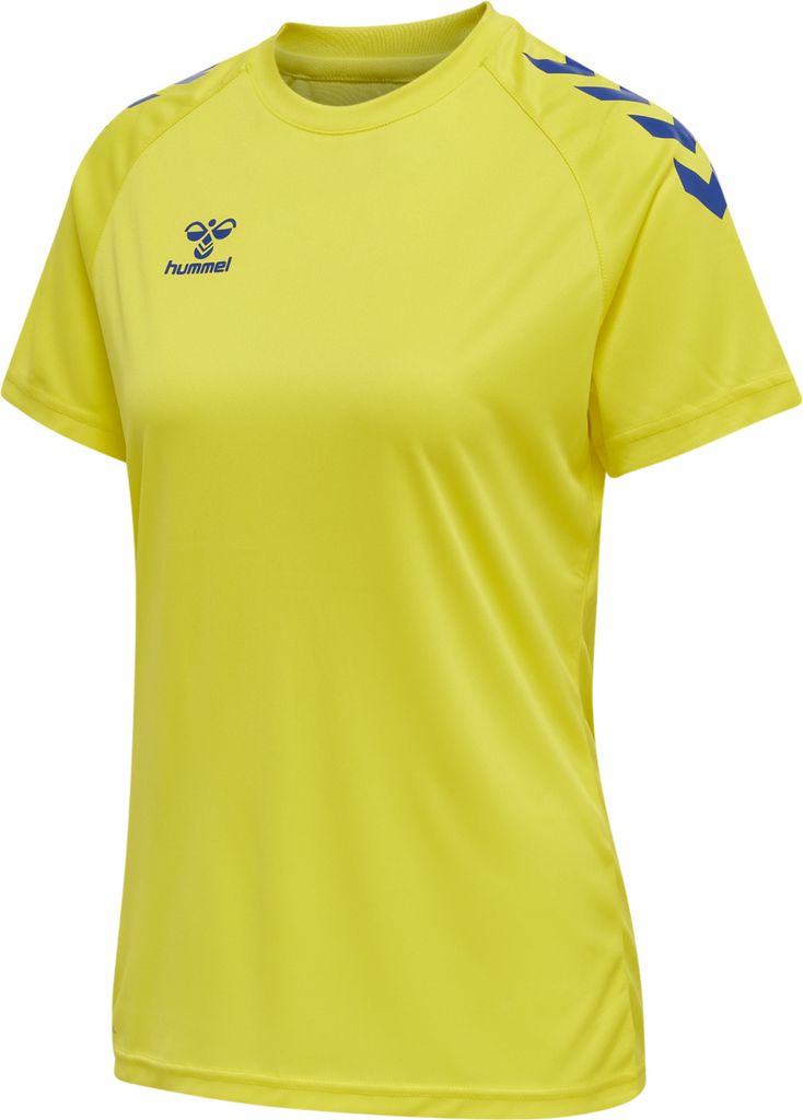 HUMMEL hmlCORE XK CORE POLY TEE S/S WOMAN, BLAZING YELLOW/TRUE BLUE, M