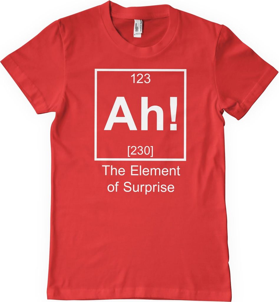 Ah! The Element Of Surprise T-Shirt - XX-Large - Red