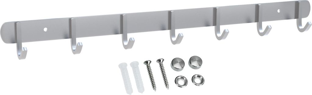 Intirilife appendiabiti in acciaio inox modello D - 7 ganci Immagine del prodotto 