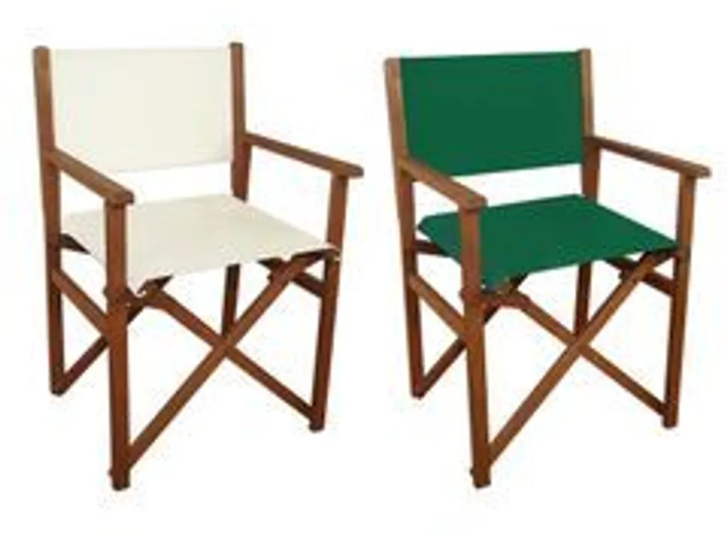 Sedia Regista Vintage in Faggio Scuro V-10-100verde per Arredo