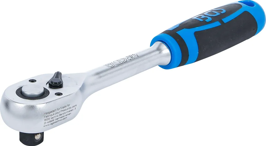 Cricchetto 1/2 reversibile rettilineo DIN 3122 - Acciaio Cromo Vanadio