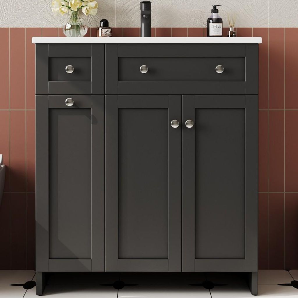 Moderner Badezimmerschrank mit Soft-Close-Schubladen, Produktbild 