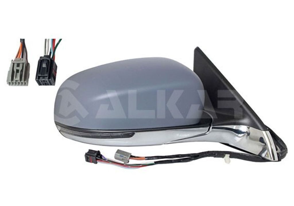 ALKAR 9056828 Außenspiegel Seitenspiegel Rechts für JEEP Compass (MP, M6) Beheizt Asphärisch Grundiert Elektrisch