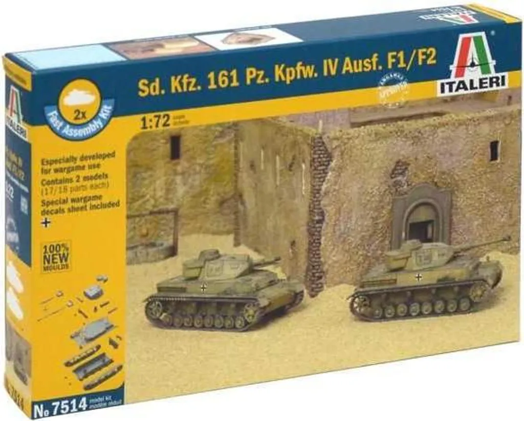 Char Miniature SdKfz.161 PzKpfw. IV F1 1/72 - Idéal pour vos Dioramas