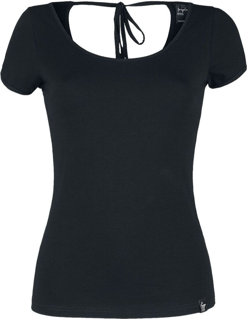 Forplay T-Shirt Damen Alicia schwarz Basics 95% Baumwolle, 5% Elasthan L