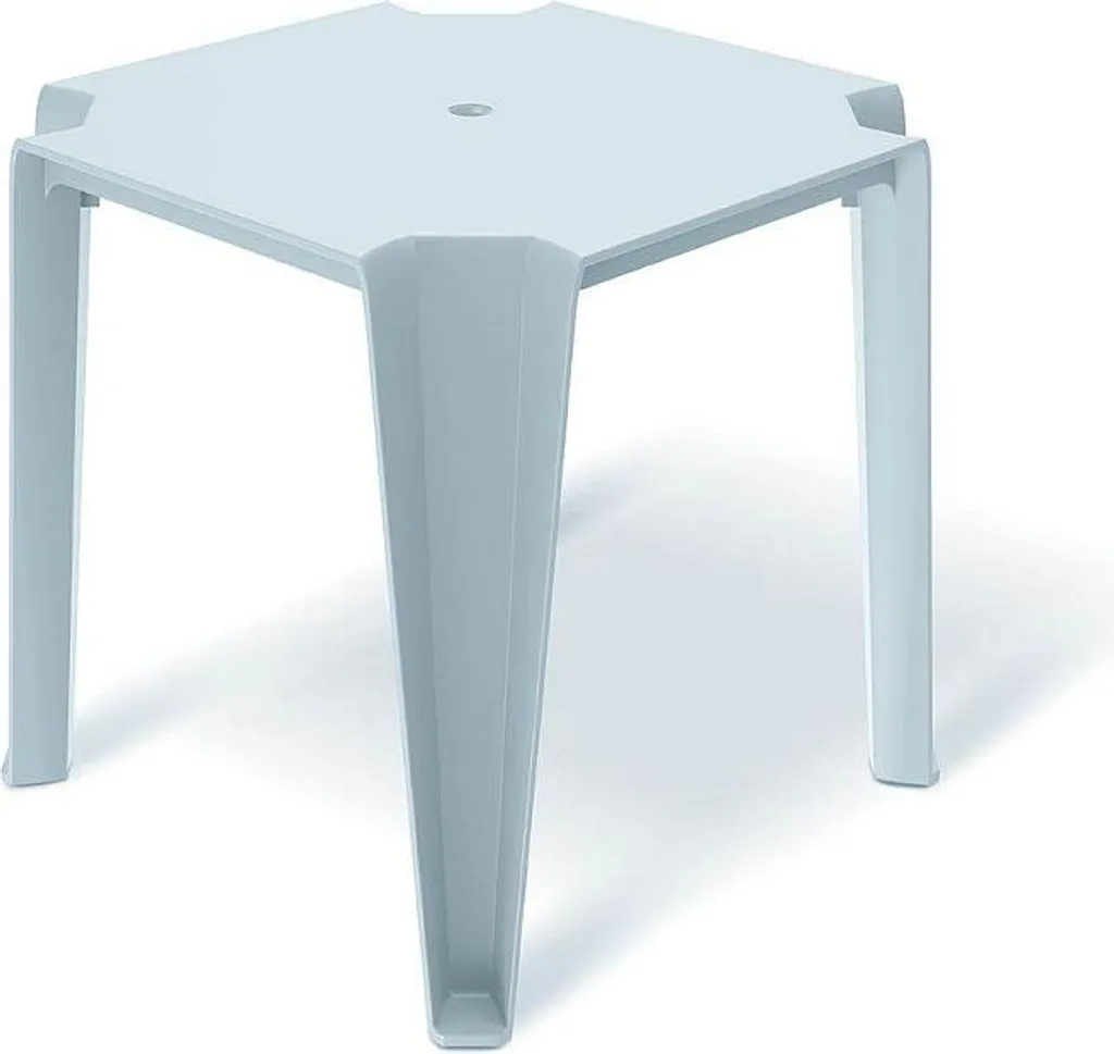 Table carrée 2 à 4 personnes LOTTIE gris clair pour coin repas cosy