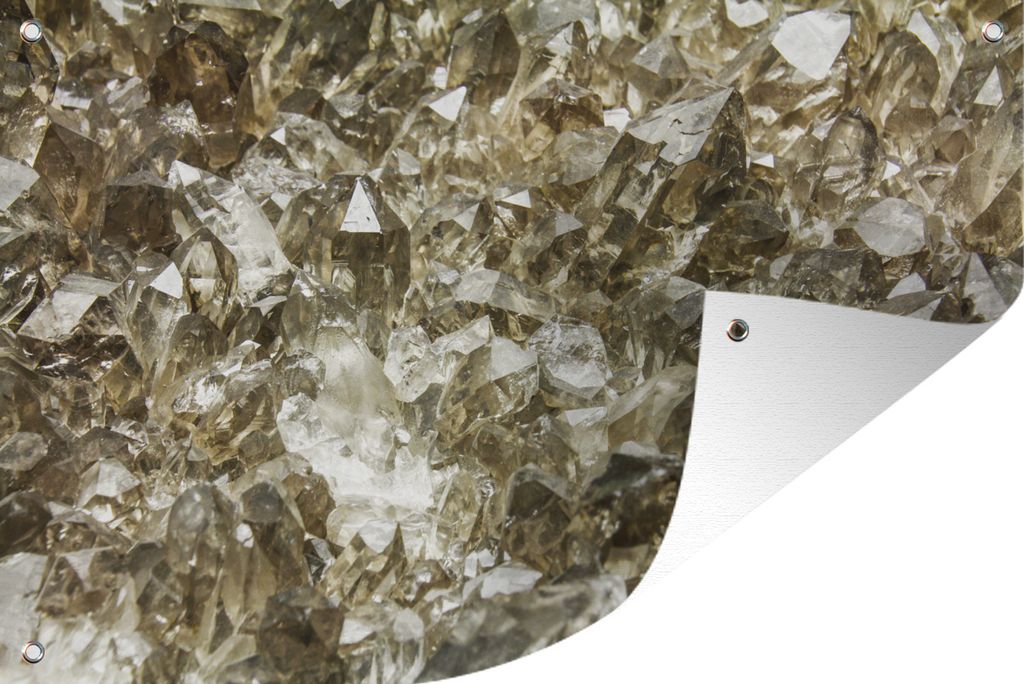 MuchoWow 90x60 cm Outdoor-Poster Gartendeko Sichtschutz Garten Poster für den Garten Edelstein mit vielen Kristallspitzen