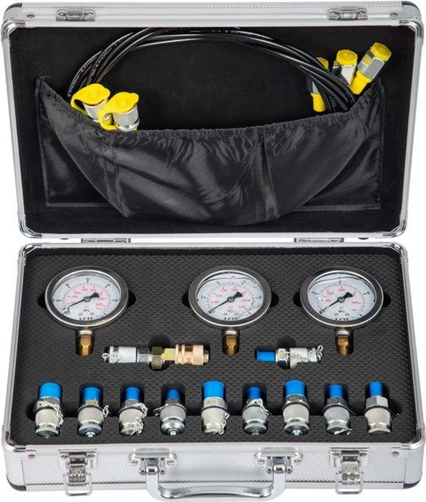 Kit Test de Pression Hydraulique 8600 PSI pour Réparation et Diagnostic