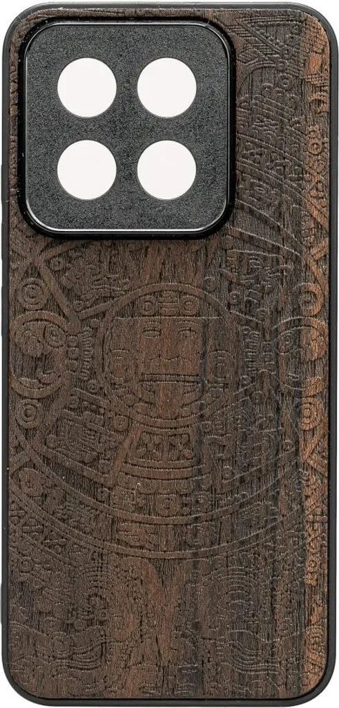 Custodia Xiaomi 14T in Legno Raro Ziricote Inciso | Fatta a Mano