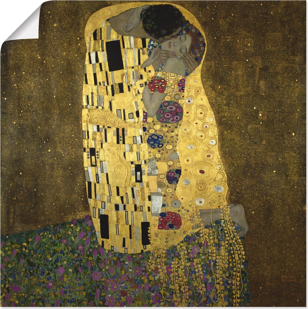 ARTland Poster Der Kuß Größe: 30x30 cm