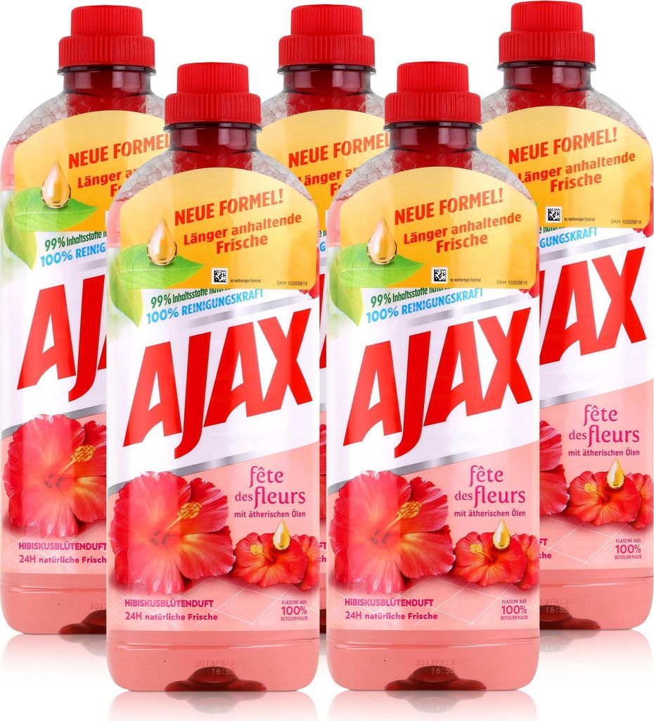 Ajax Allzweckreiniger Hibiskusblütenduft 1L - 100% Produktbild 