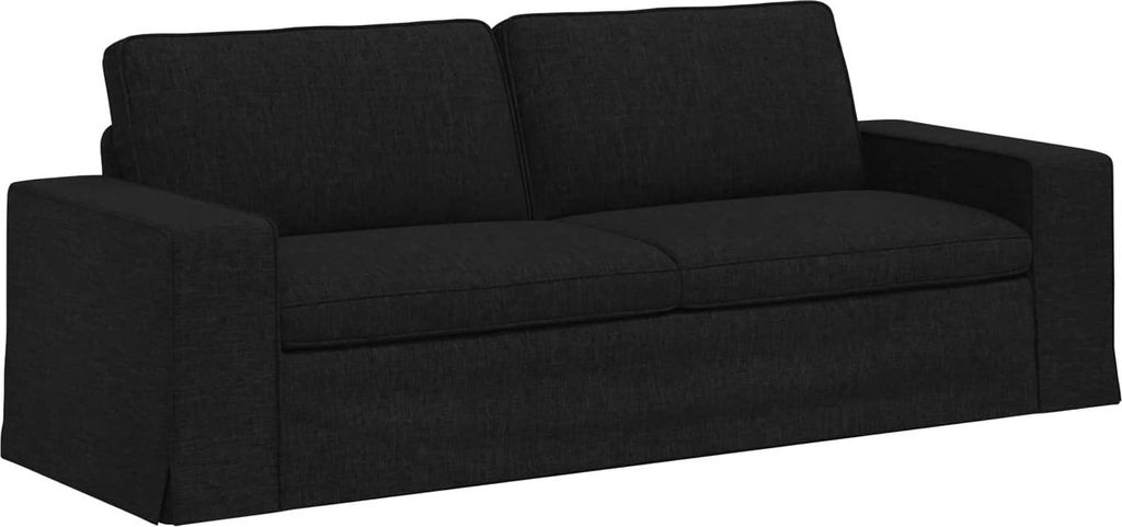 Sofa Schwarz 222 x 80 x 82 cm Stoff