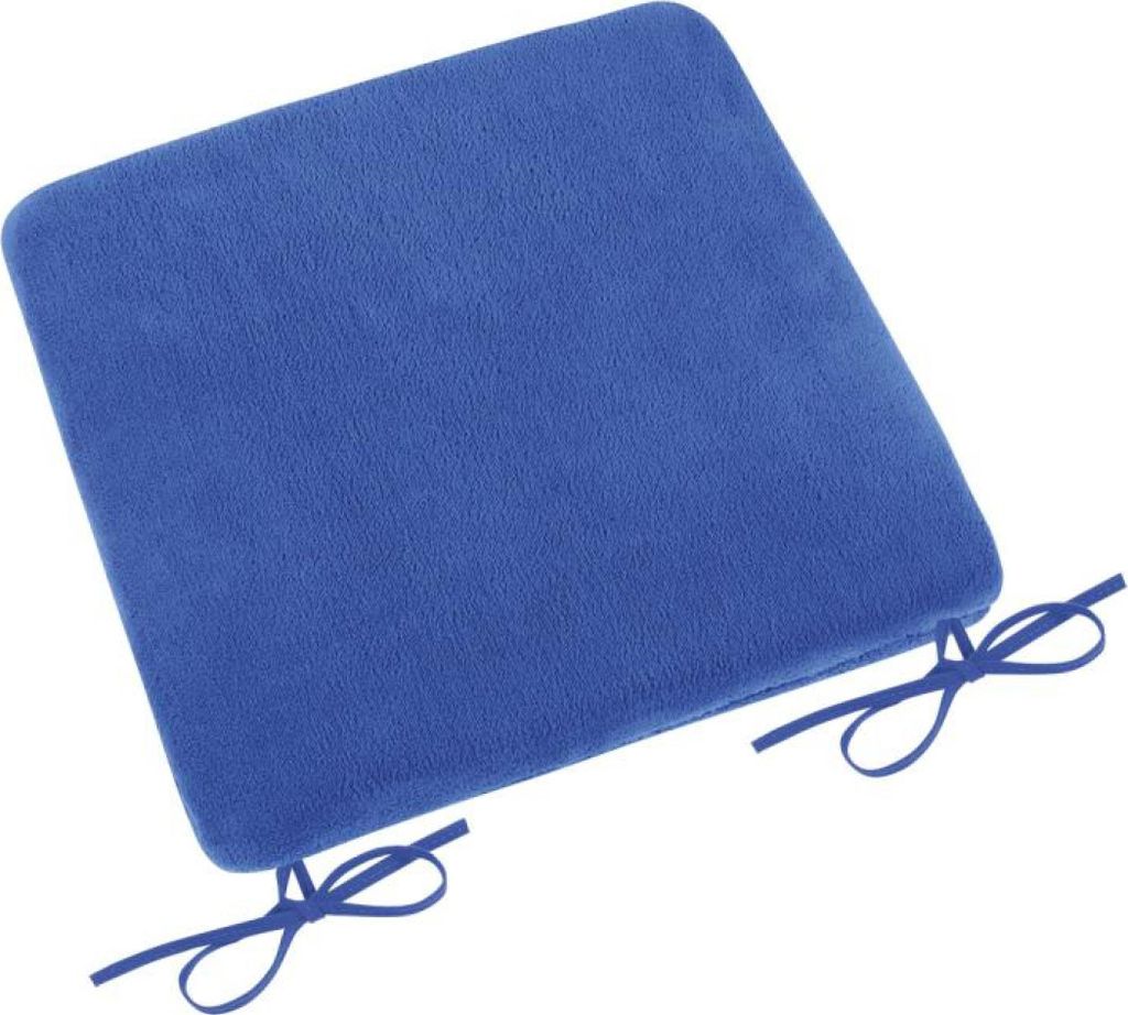 Coussin d'assise lisse Korall micro - 40x40 cm - Bleu Image du produit 