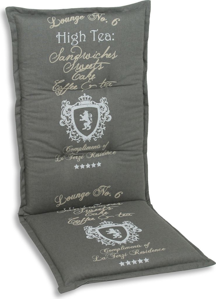 GO-DE Textil, Sessel-Auflage  mittel, High Tea anthrazit, Produktbild 