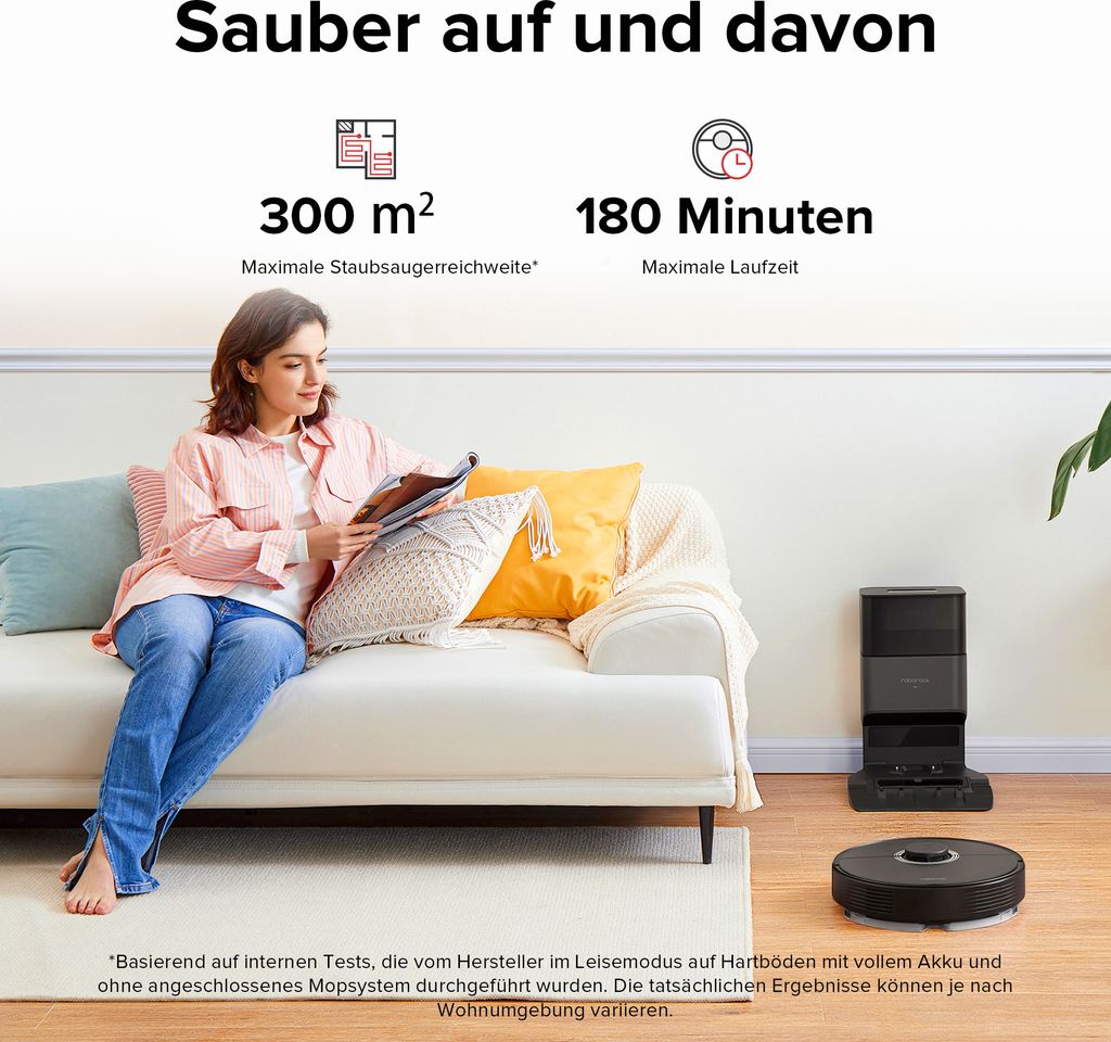 roborock Q7 Max+ Saugroboter mit Absaugstation, 4200Pa Produktbild 5
