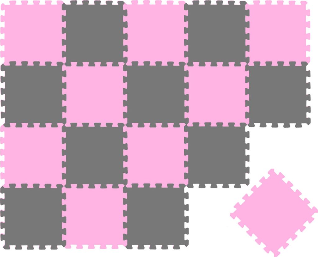 18 Teile Baby Kinder Puzzlematte ab Null - 30x30 Puzzle Spielmatte Krabbelmatte