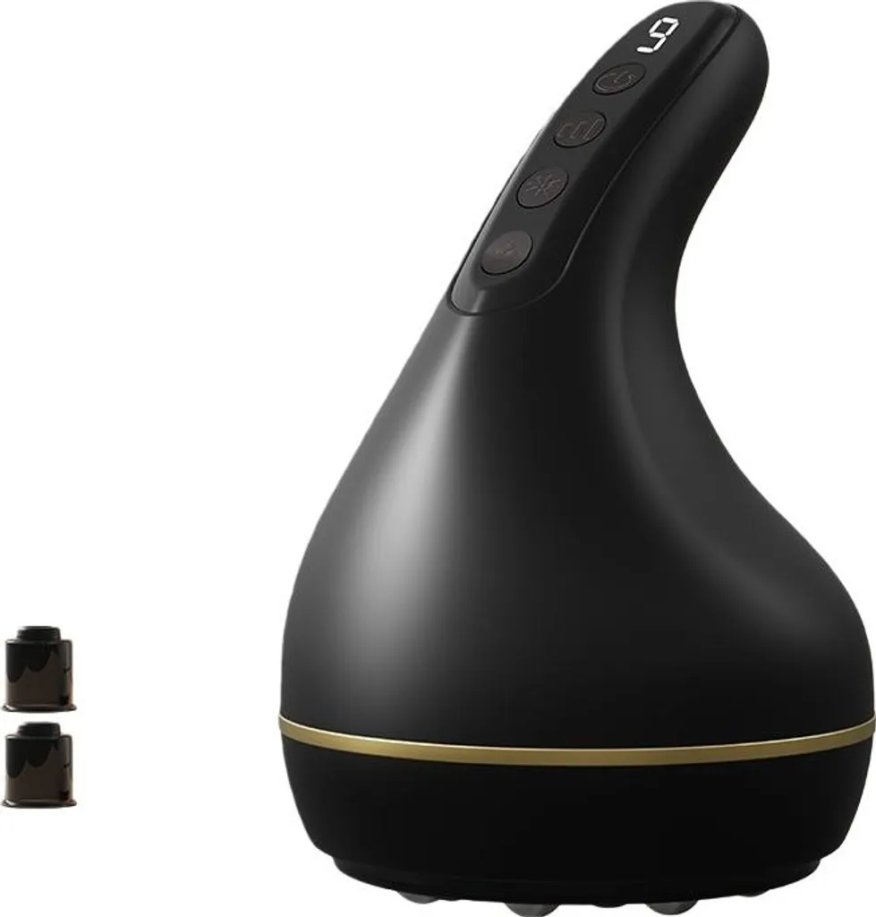 INF Masseur Ventouse Intelligent Noir avec Billes Acier et 2 Bases