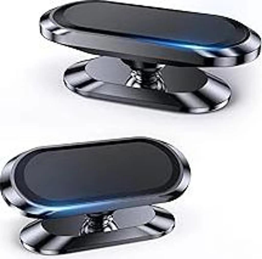 Supporto per cellulare Coolpow con magnete per auto? 2 pezzi? Supporto per cellulare con magnete per auto? Interamente in metallo? Supporto magnetico universale per cellulare per cruscotto? 360°? Supporto per cellulare per auto per Samsung iPhone Tutti i telefoni - 1