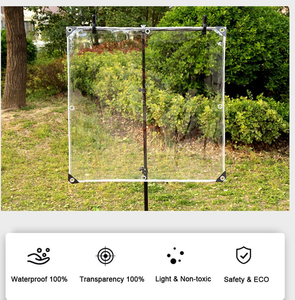 (2 x 2,5 m) Regenschutz, wasserdichte transparente Produktbild 10