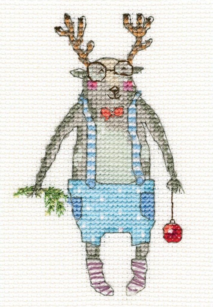 rto Kreuzstich-Set „Ich bin da“ eh373, nummeriertes Muster, 7 x 11,5 cm