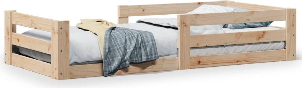 vidaXL Massivholzbett ohne Matratze 100x200 cm Kiefernholz