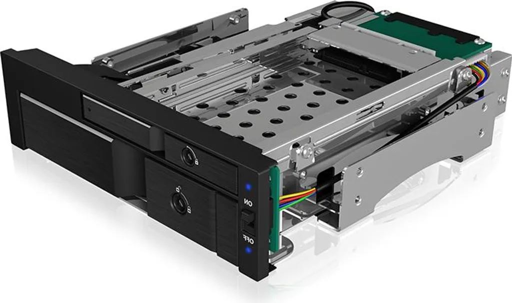 ICY BOX IB-173SSK Vassoio Estrazione Rapida 5,25 Pollici HDD SSD Nero