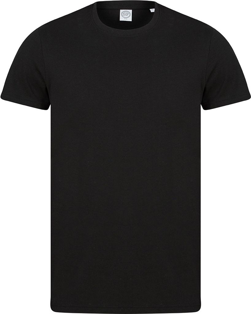 SF - T-Shirt für Herren/Damen Uni PC4790 (L) (Schwarz)