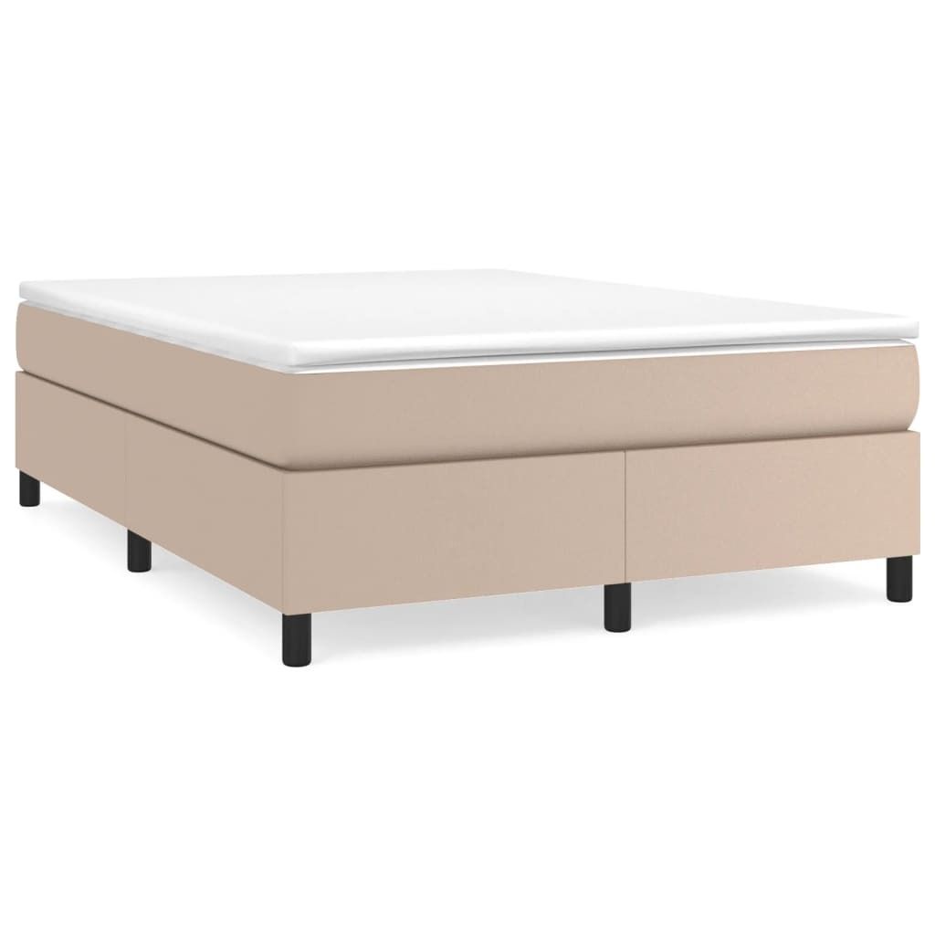 "im Sonderangebot"Boxspringbett Modernes/Doppelbett - Polsterbett Erwachsene/r /Kind -gestell Cappuccino-Braun 140x200cm Kunstleder - Klassische Be...