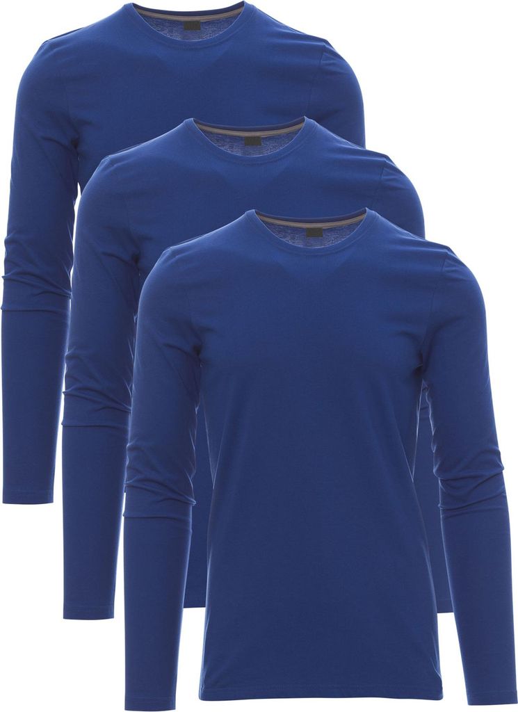 Mivaro Herren 3er Pack Langarmshirts aus Baumwolle - Longsleeve mit Rundhals, leicht anliegend, feinmaschiges Gewebe, Größen S bis 5XL