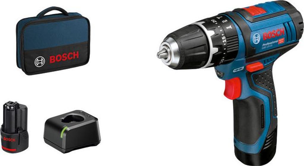 Akku-Schlagbohrschrauber GSB 12V-15, 2 x Akku GBA 12V 2.0Ah Produktbild 