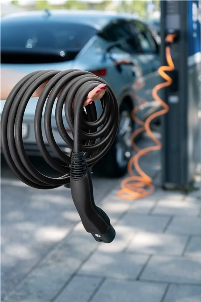 Câble de charge type 2 pour voiture électrique 22 kW triphasé 7 mètres