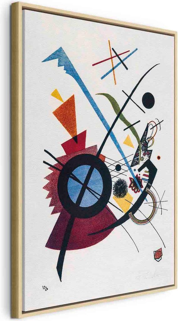 Italienischer Leinwand Leinwandbild - Primary Colors - Produktbild 