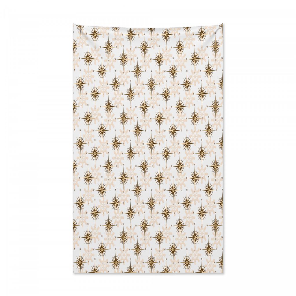 Abakuhaus Kompass Wandteppich und Tagesdecke, Windrose Aqua Diagonal aus Weiches Mikrofaser Stoff Kein Verblassen Klare Farben Waschbar, 140 x 230 ...