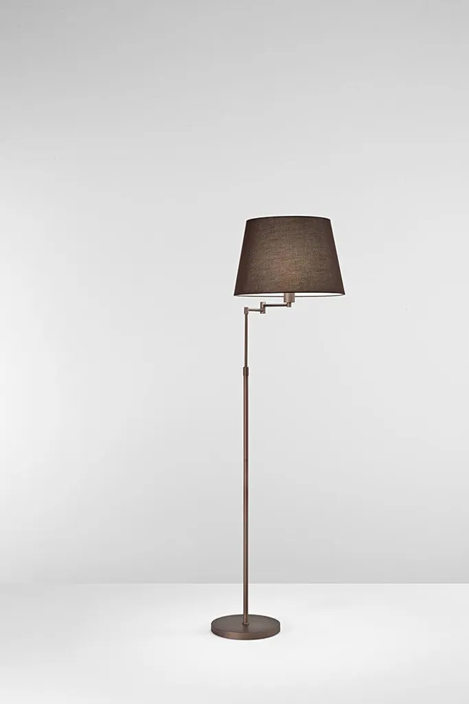 Lampadaire liseuse flexible pour lecture marron métallisé design E27